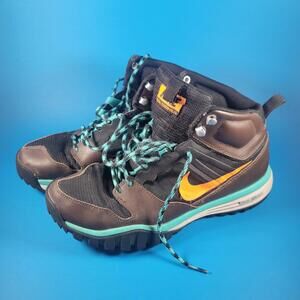 Nike Dual Fusion Hiking Boots - Black with Orange & Turquoise Accents US Size 9